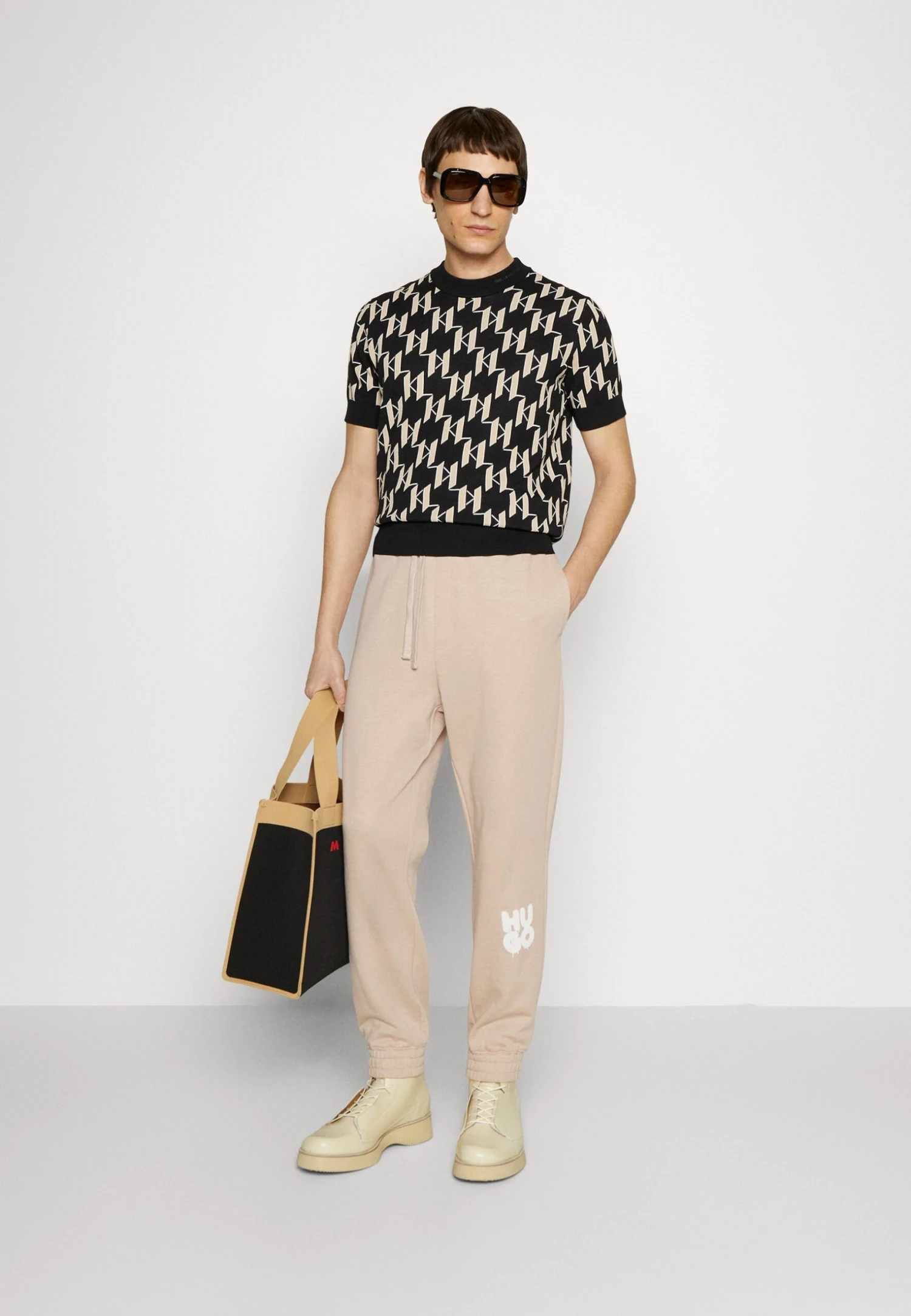 Hugo Dajama - Tracksuit Bottoms - Light Beige 4 Hugo Dajama - Tracksuit Bottoms - Light Beige - Image 2