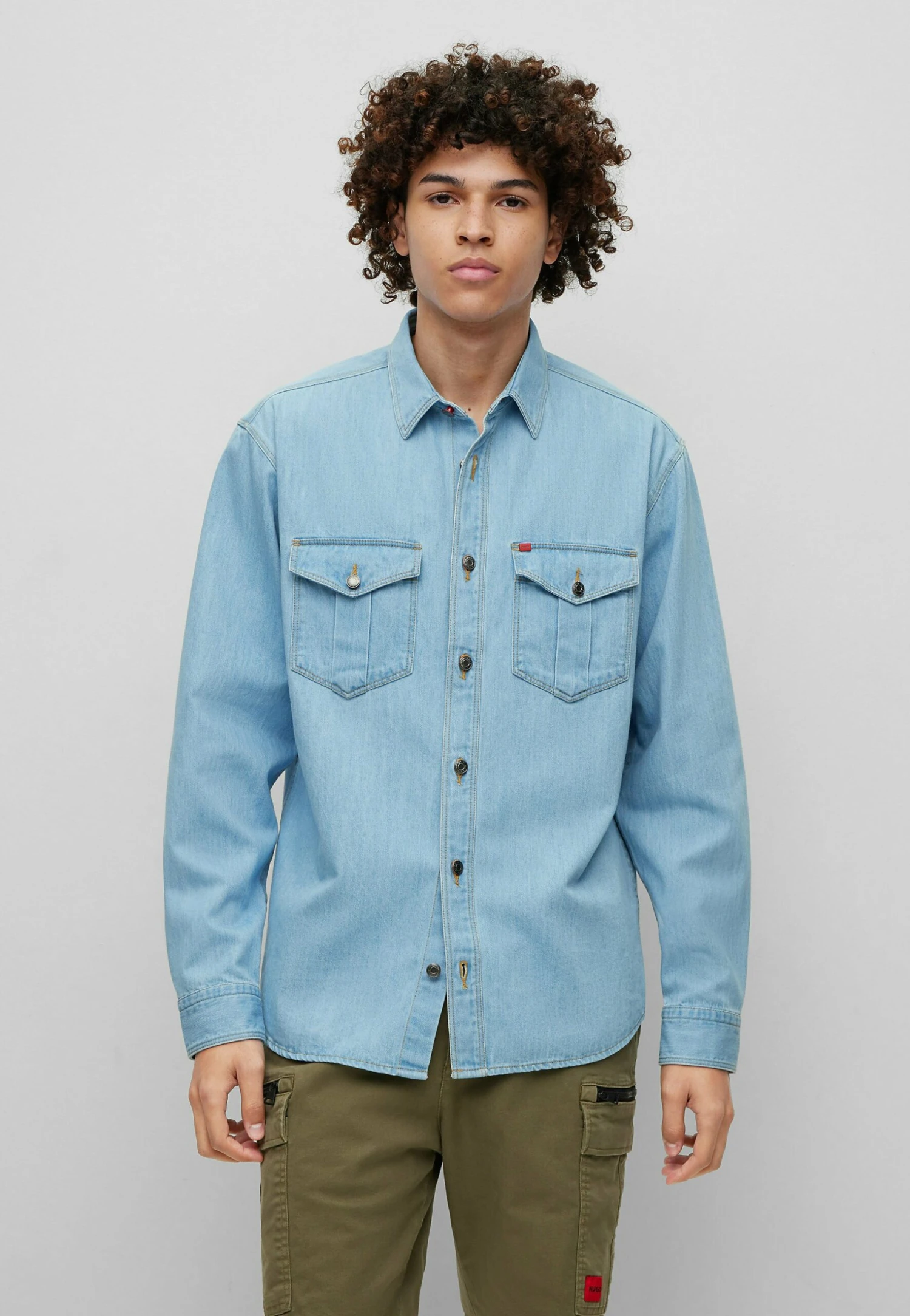 Hugo Enio - Shirt - Light Blue Three 3 Hugo Enio - Shirt - Light Blue Three