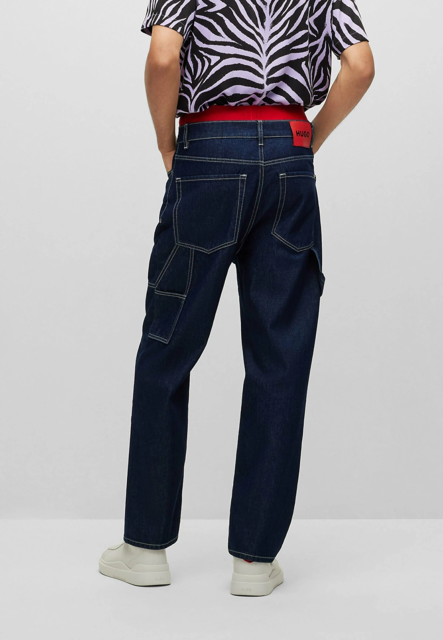 Hugo Relaxed Fit Jeans - Dark Blue One 5 Hugo Relaxed Fit Jeans - Dark Blue One - Image 3