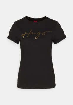 Hugo Slim Tee - Print T-Shirt - Black -Hugo 3b1c92d2e01547b0aba8fb95562c90dd