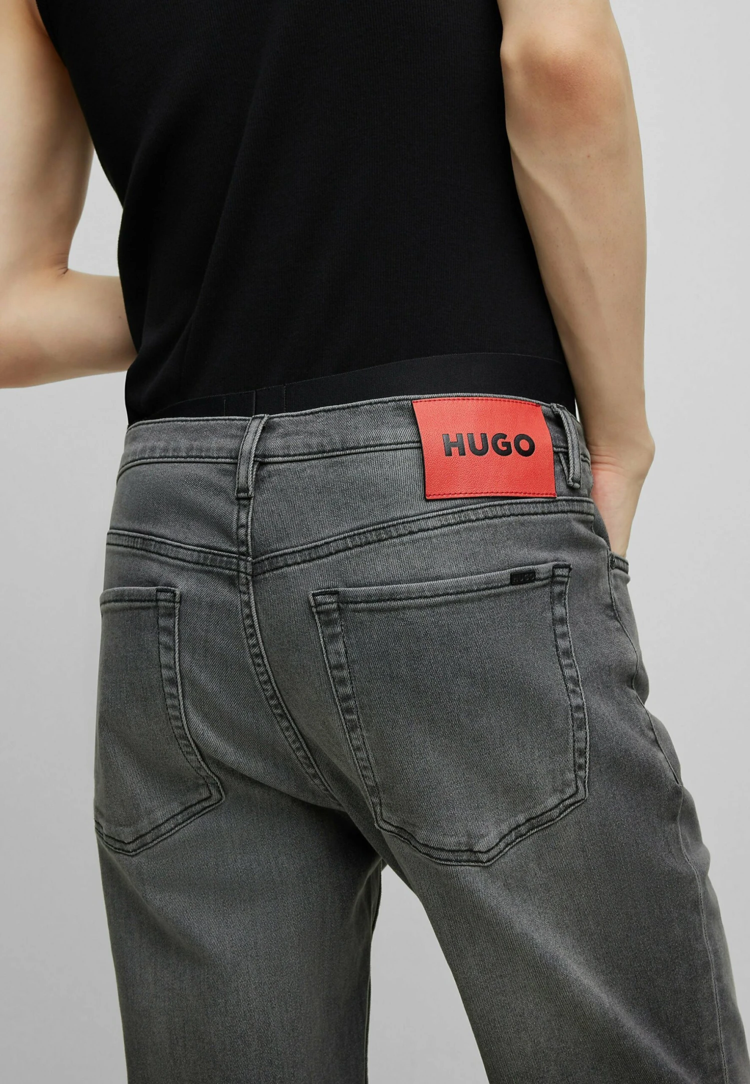 Hugo Slim Fit Jeans - Silver Four 6 Hugo Slim Fit Jeans - Silver Four - Image 4