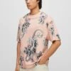 Hugo Dackenzie - Print T-Shirt - Light Red -Hugo 43236e09b00543e6b503790e490a1edc