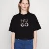 Hugo Cropped Tee - Print T-Shirt -Hugo 45cb0f66a9e04643b17bc314448304ca