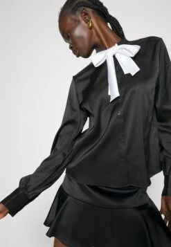 Hugo Emya - Shirt - Black With White Scarf -Hugo 4743d90e5276405c8d3a29c5689af843