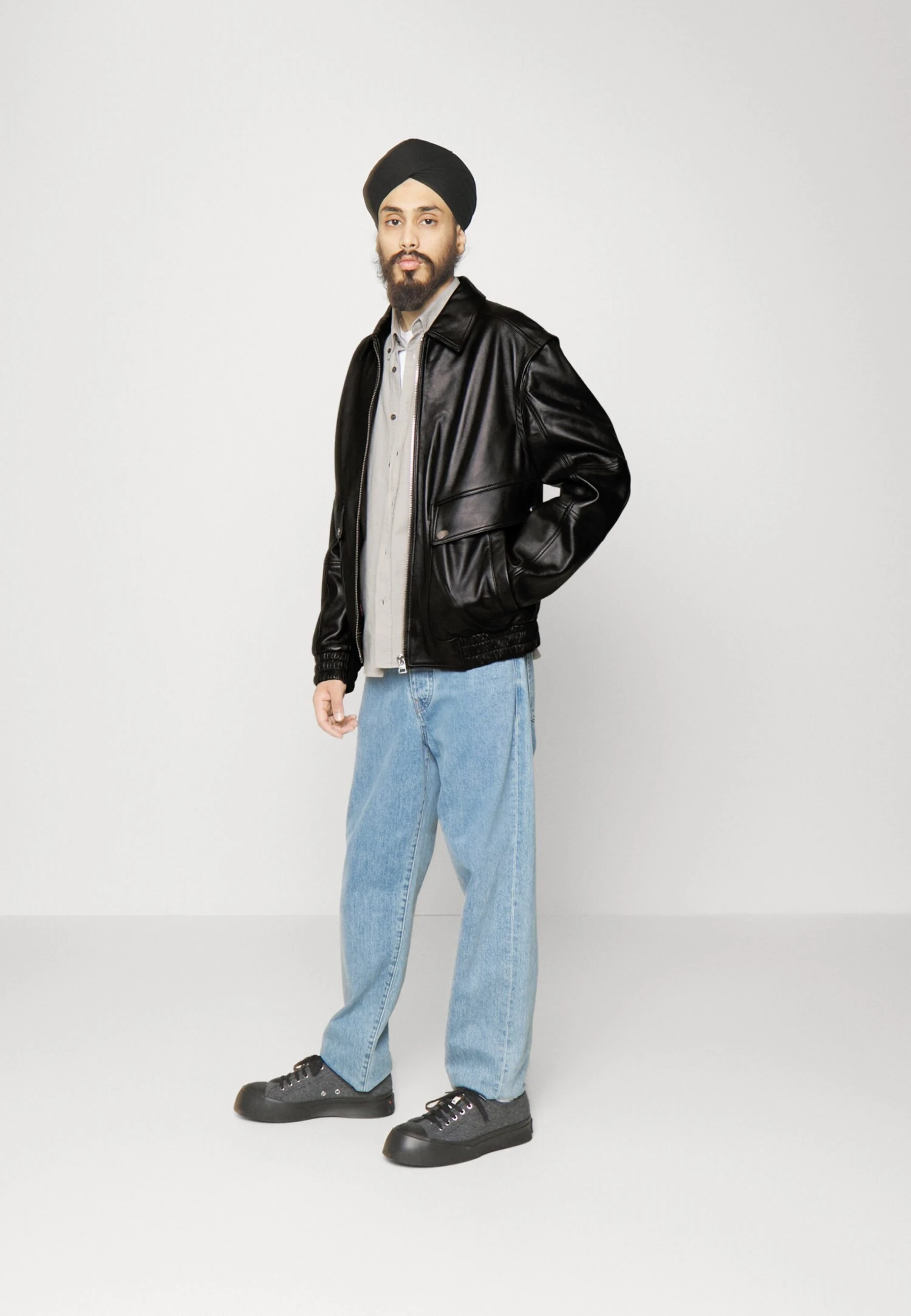 Hugo Larvid- Leather Jacket - Black 4 Hugo Larvid- Leather Jacket - Black - Image 2