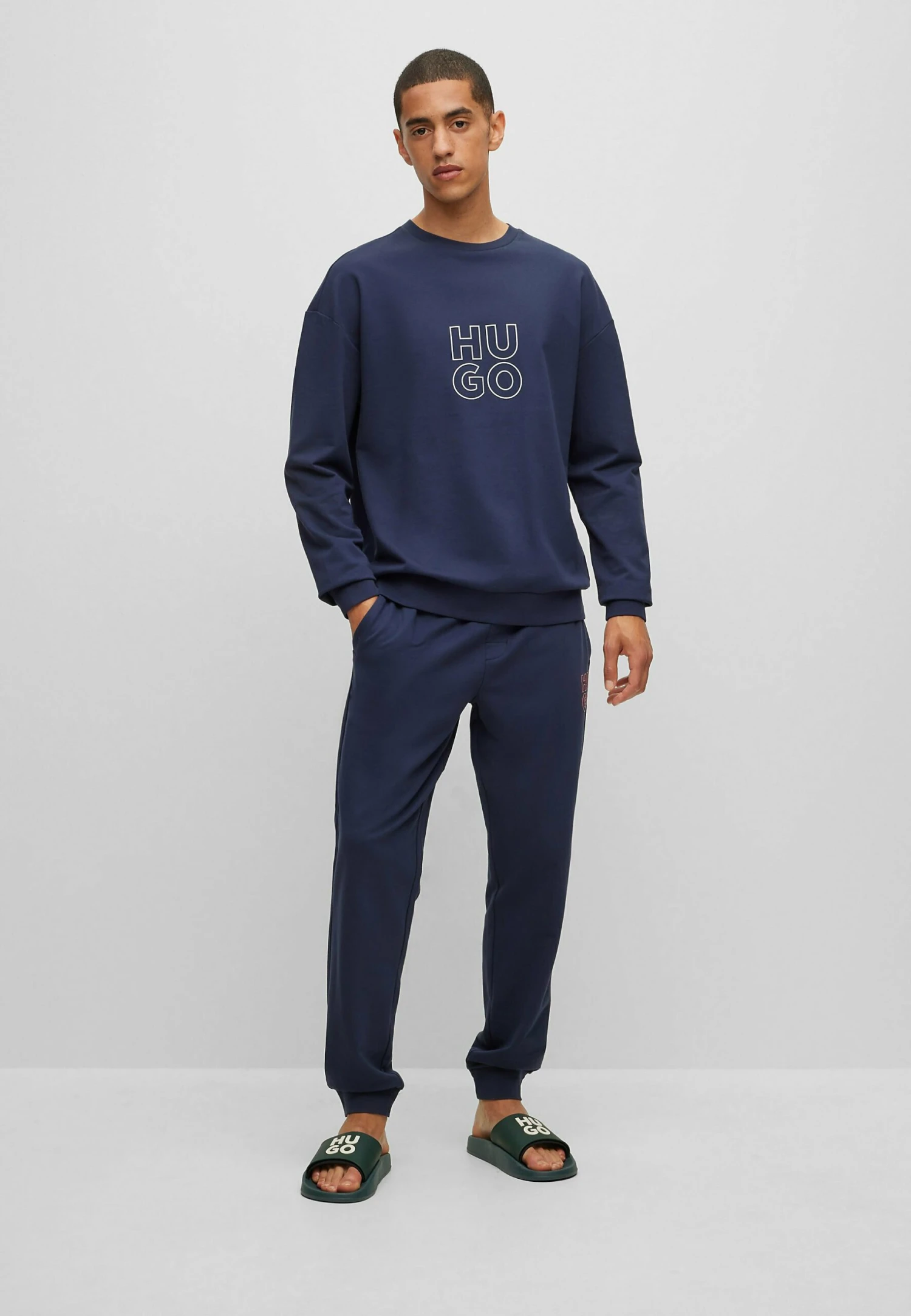 Hugo Stacked - Tracksuit Bottoms - Dark Blue Five 4 Hugo Stacked - Tracksuit Bottoms - Dark Blue Five - Image 2