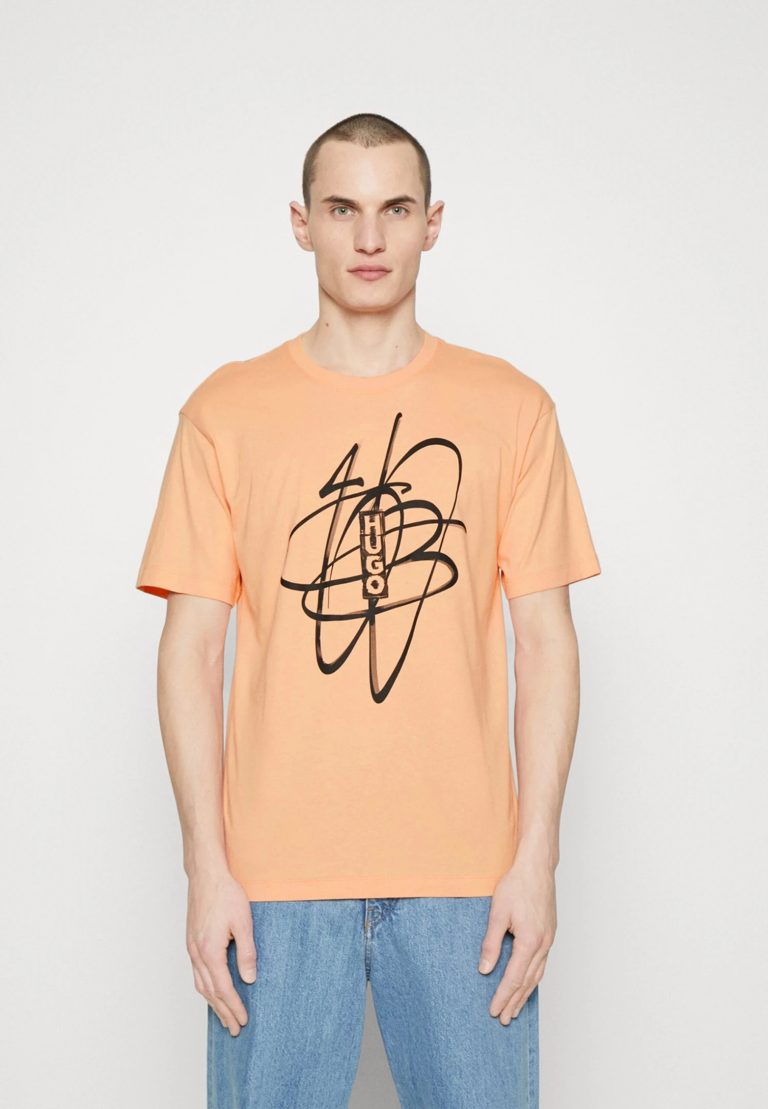 Hugo Print T-Shirt - Light/Pastel Red 3 Hugo Print T-Shirt - Light/Pastel Red