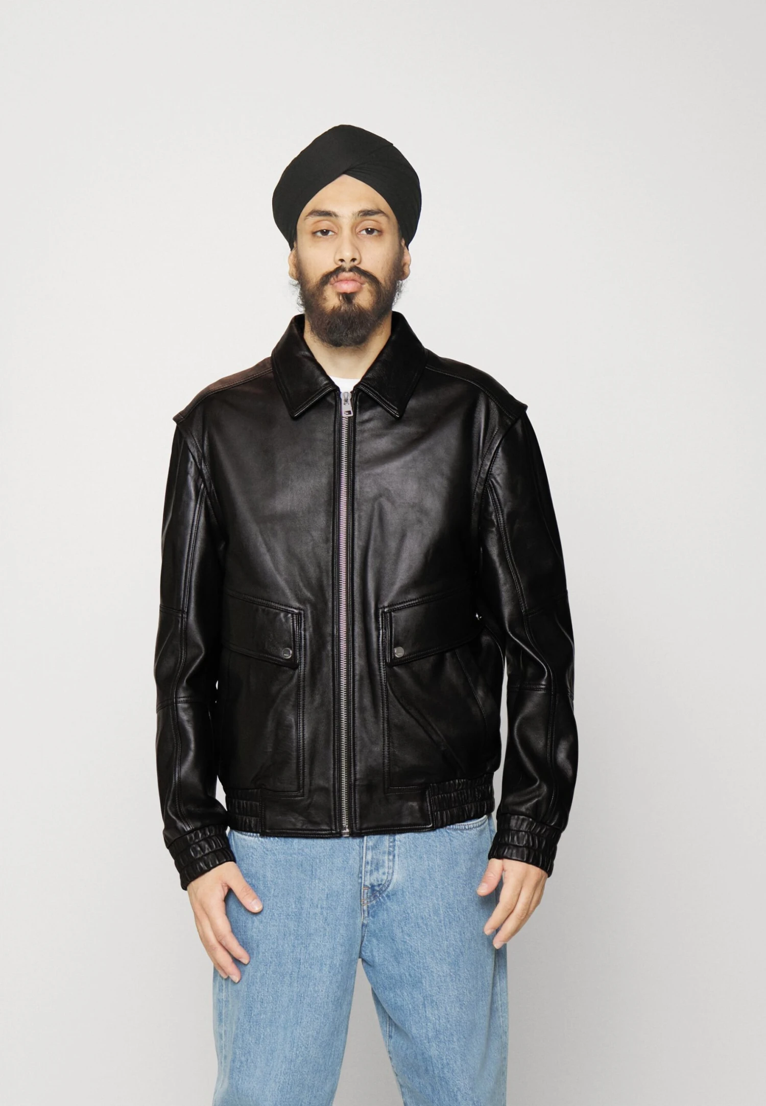 Hugo Larvid- Leather Jacket - Black 5 Hugo Larvid- Leather Jacket - Black - Image 3