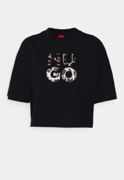 Hugo Cropped Tee - Print T-Shirt -Hugo 58540ca1d0c24a57920419a59de12d28