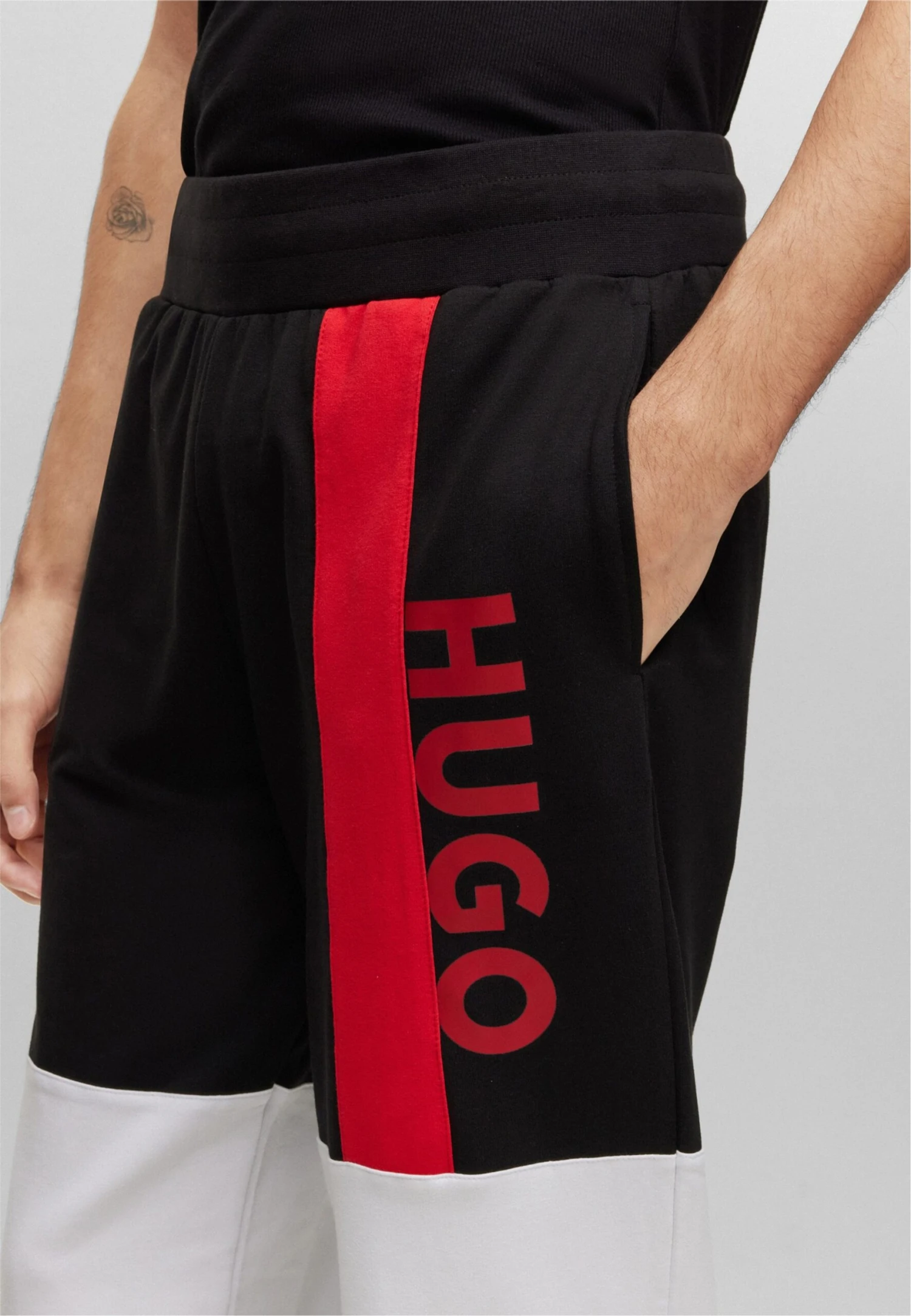 Hugo Colorblock- Tracksuit Bottoms - Black One 6 Hugo Colorblock- Tracksuit Bottoms - Black One - Image 4