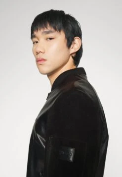 Hugo Lenn - Leather Jacket - Black -Hugo 5f239ade25854c48847b00d672719453