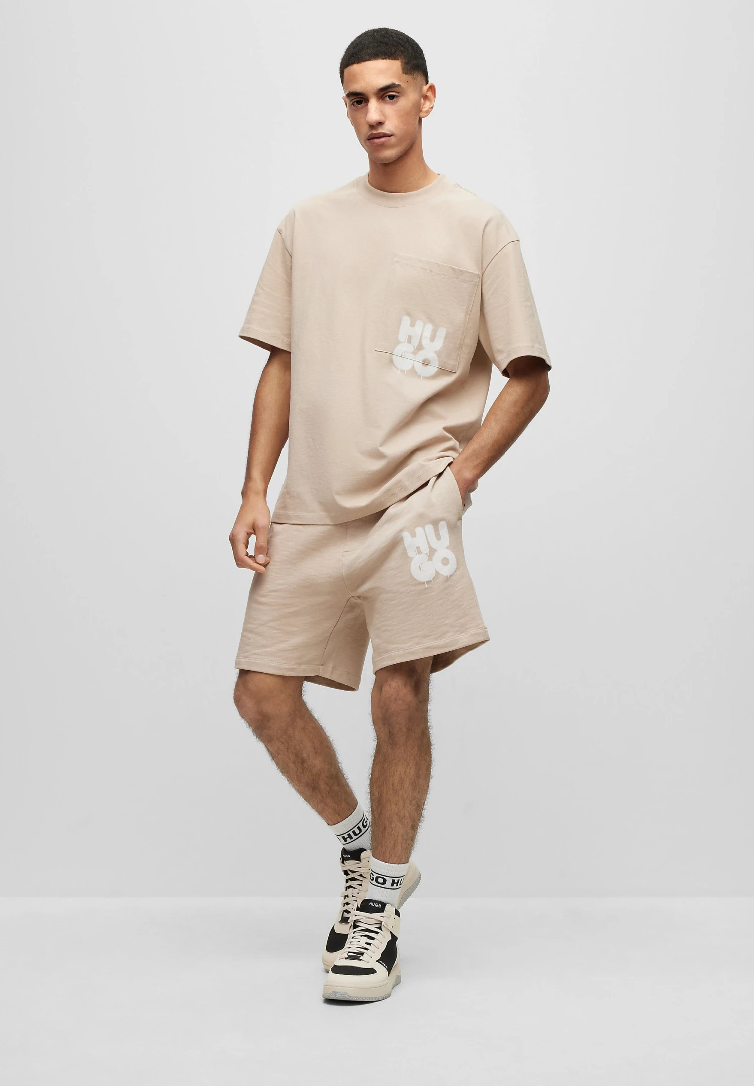 Hugo Dampato - Print T-Shirt - Light Beige 4 Hugo Dampato - Print T-Shirt - Light Beige - Image 2