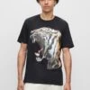 Hugo Digre - Print T-Shirt - Black -Hugo 606e3a2c989a4165a2aad9c5e89cf85a