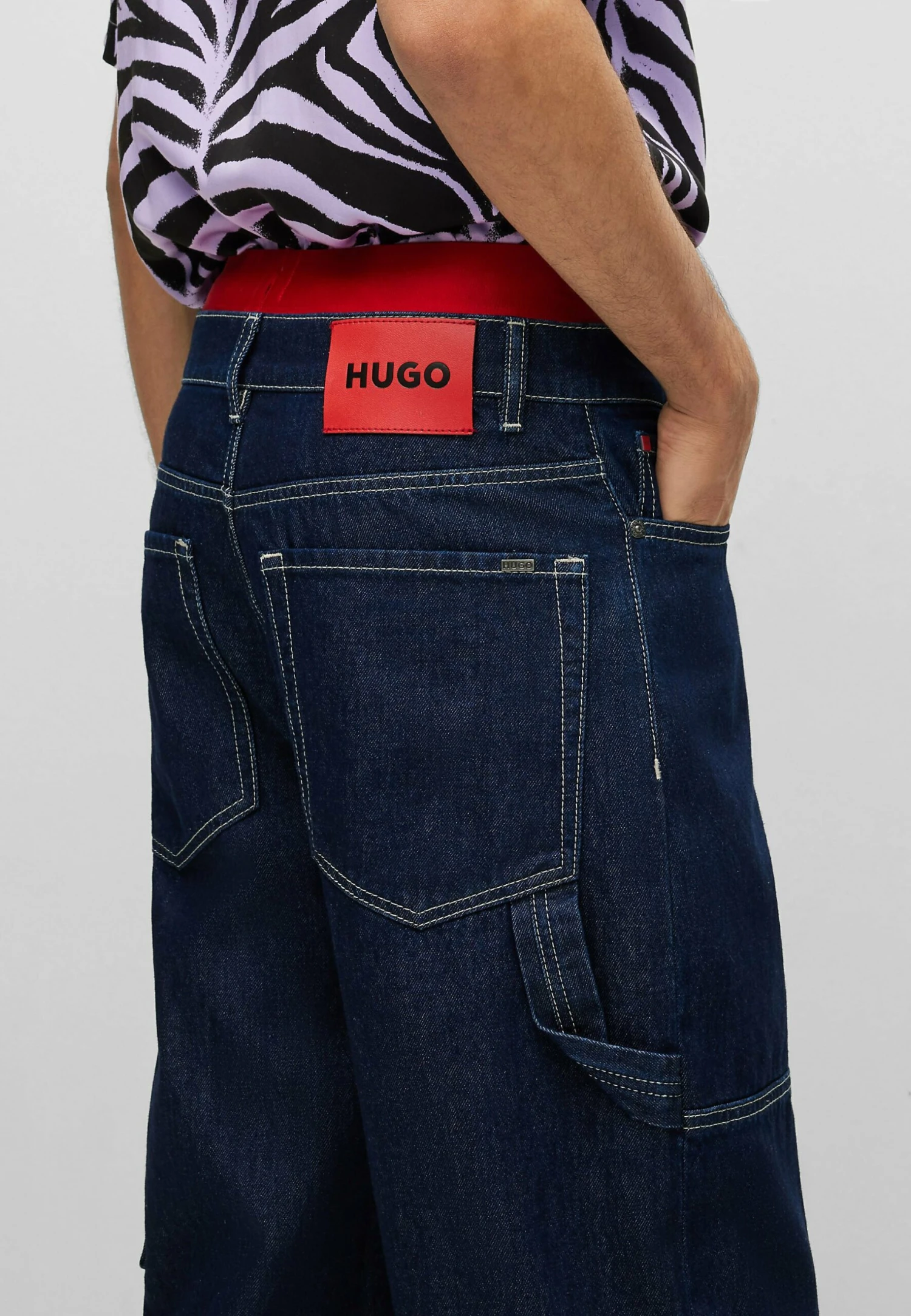 Hugo Relaxed Fit Jeans - Dark Blue One 7 Hugo Relaxed Fit Jeans - Dark Blue One - Image 5