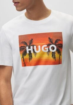 Hugo Dulive - Print T-Shirt - White -Hugo 66db348ed2694bcf8c2c76f80aadef42