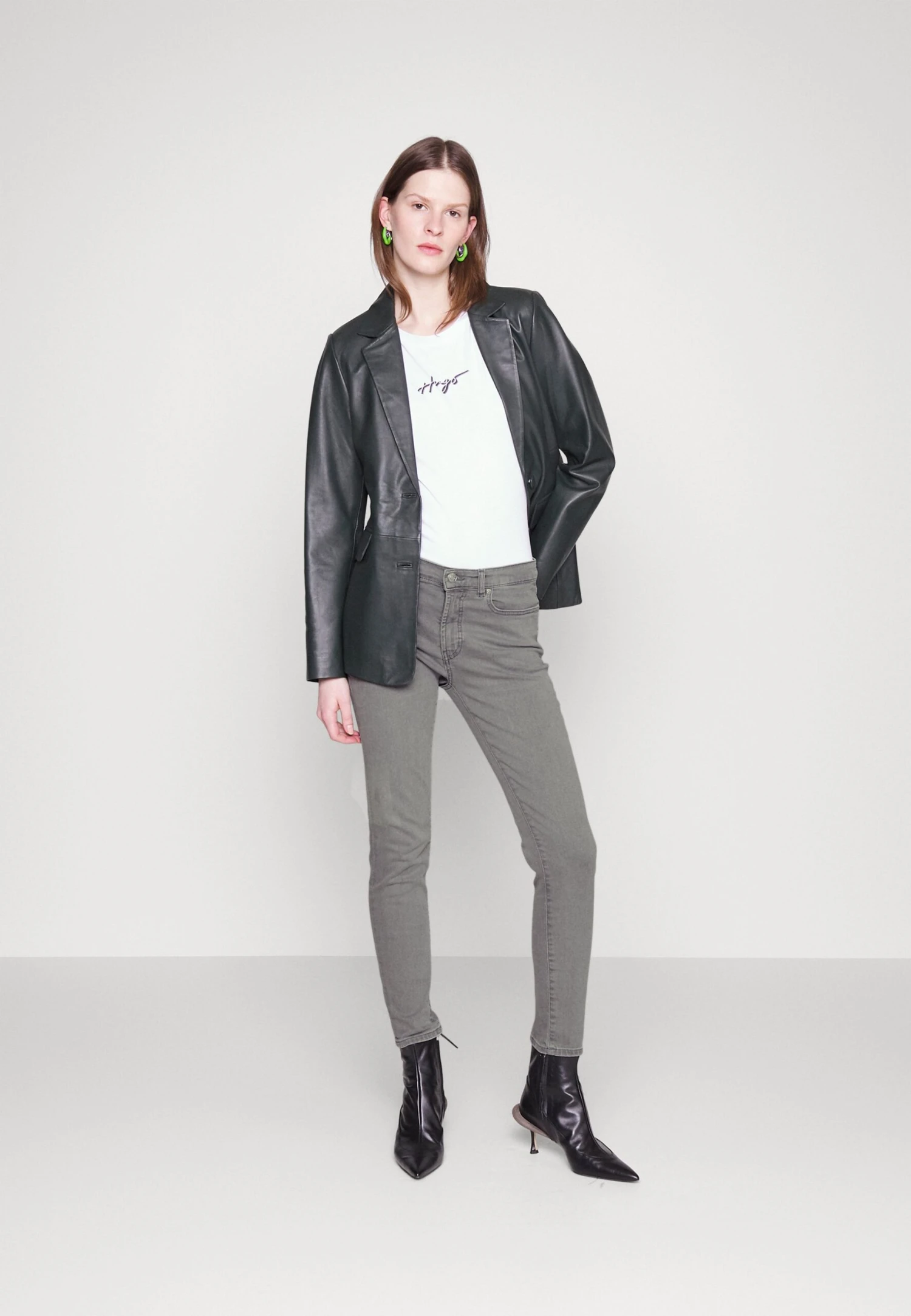 Hugo Slim Fit Jeans - Medium Grey 4 Hugo Slim Fit Jeans - Medium Grey - Image 2