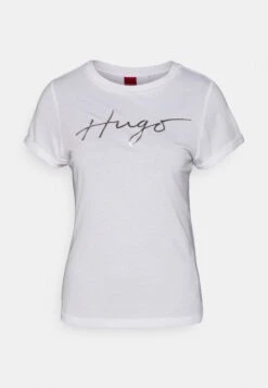 Hugo Slim Tee - Print T-Shirt - White -Hugo 75a48e5288574b28bf3c2c92ff8b5a9c