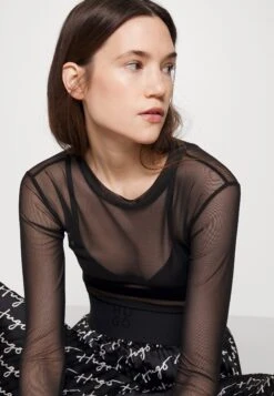 Hugo Diralina - Long Sleeved Top - Black -Hugo 8090e6b8f46e4e68a01353fe2334dabe
