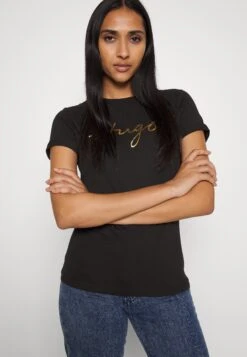 Hugo Slim Tee - Print T-Shirt - Black -Hugo 86e49113164f437397fd89b9e0817933