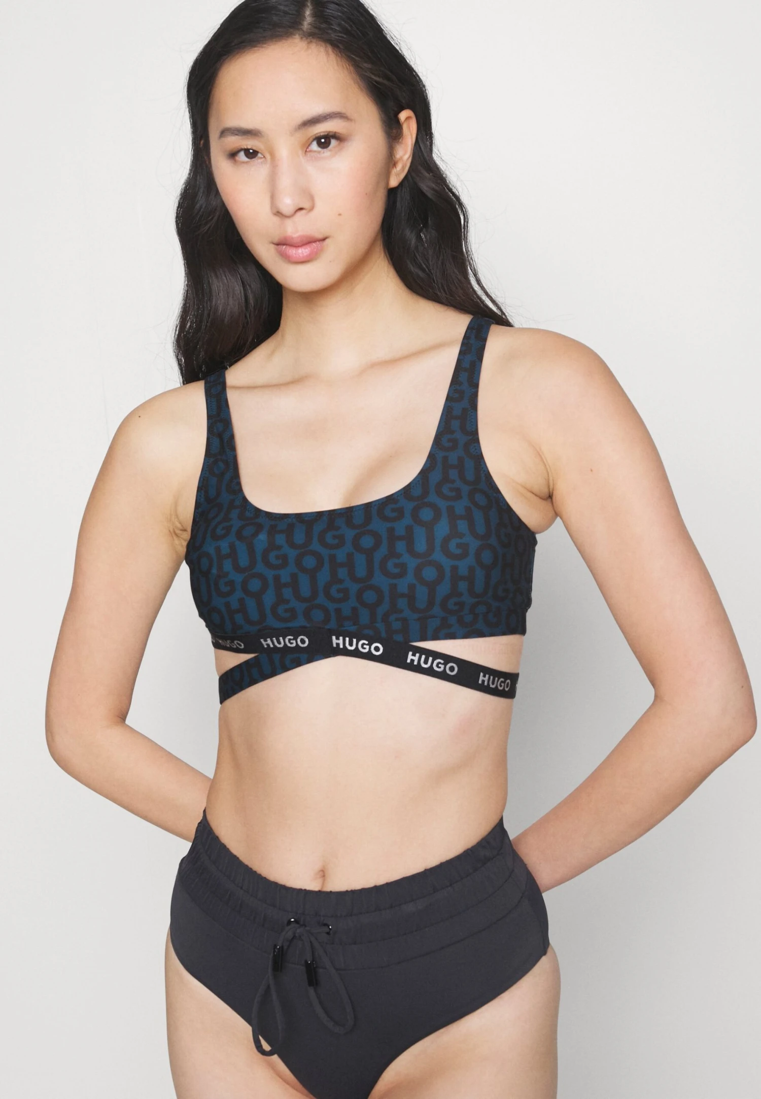 Hugo Bralette Monogram - Bikini Top - Anthracite 6 Hugo Bralette Monogram - Bikini Top - Anthracite - Image 4