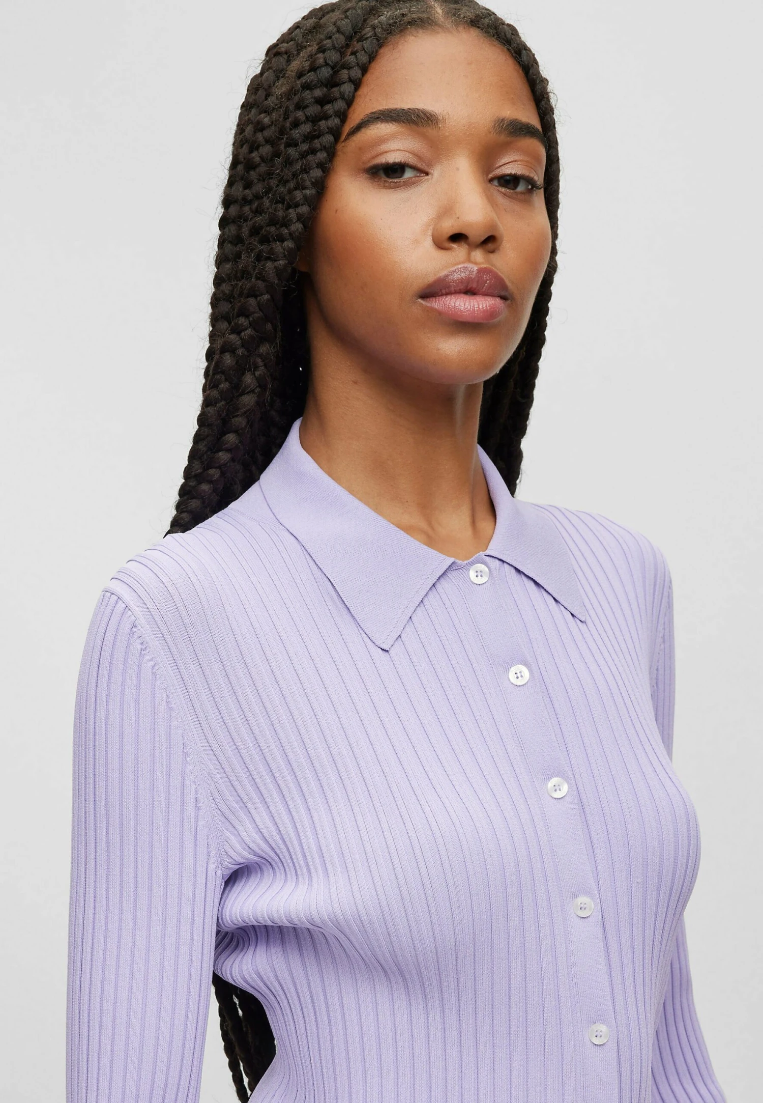 Hugo Sharita - Cardigan - Light Purple Four 6 Hugo Sharita - Cardigan - Light Purple Four - Image 4