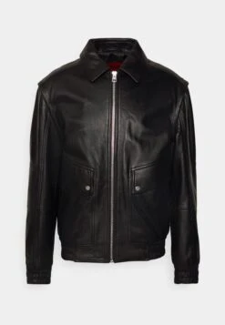 Hugo Larvid- Leather Jacket - Black 16 Hugo Larvid- Leather Jacket - Black -Hugo 8e1fd04872bb4a5eb7bcb955f1ebe38c
