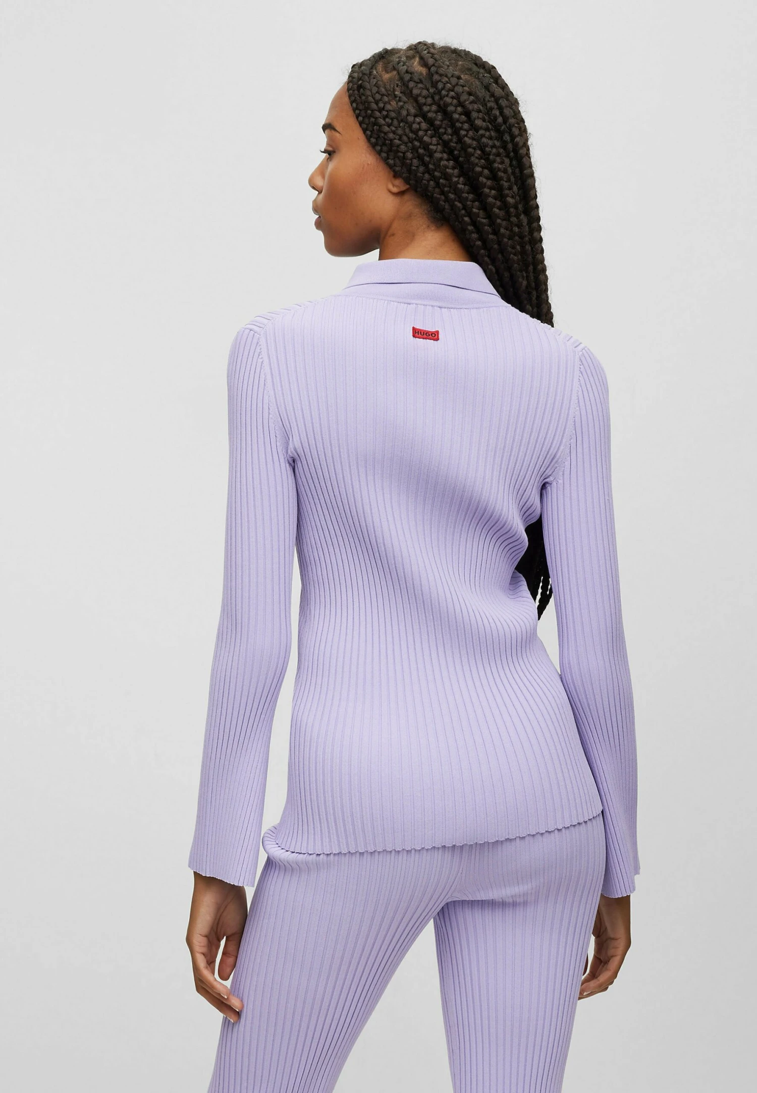 Hugo Sharita - Cardigan - Light Purple Four 5 Hugo Sharita - Cardigan - Light Purple Four - Image 3