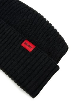 Hugo Xishon Unisex - Beanie - Black -Hugo 8f8ebbc128064da6b8144ecfcbae8537