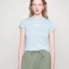 Hugo Slim- Print T-Shirt - Light/Pastel Blue -Hugo 9654d684193a4e44aac652dda4c16836