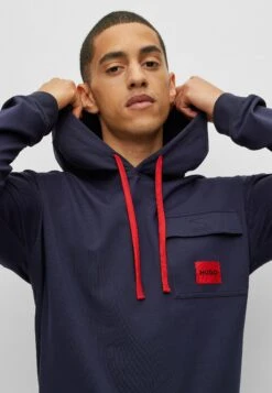 Hugo Hoodie - Dark Blue Five -Hugo 9c3f9750b8a84793bd66d5c5aae12fb1