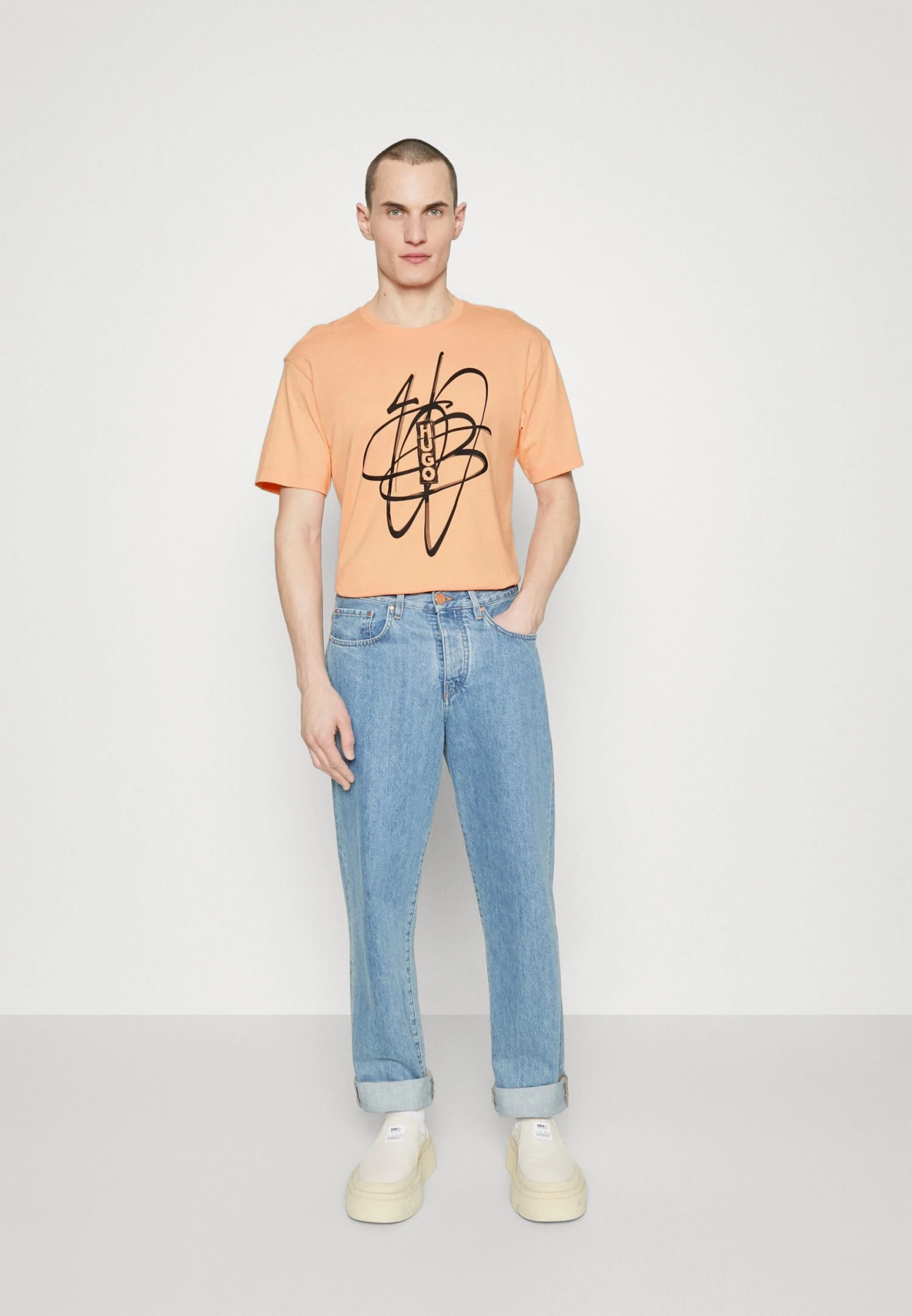 Hugo Print T-Shirt - Light/Pastel Red 4 Hugo Print T-Shirt - Light/Pastel Red - Image 2