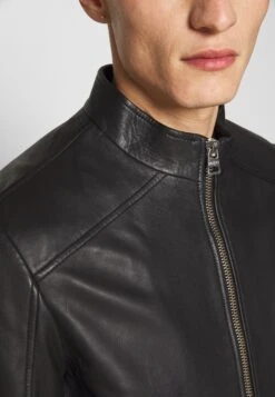 Hugo Lokis - Leather Jacket - Black -Hugo a21b47492cbf4411900b7cb0699e196c