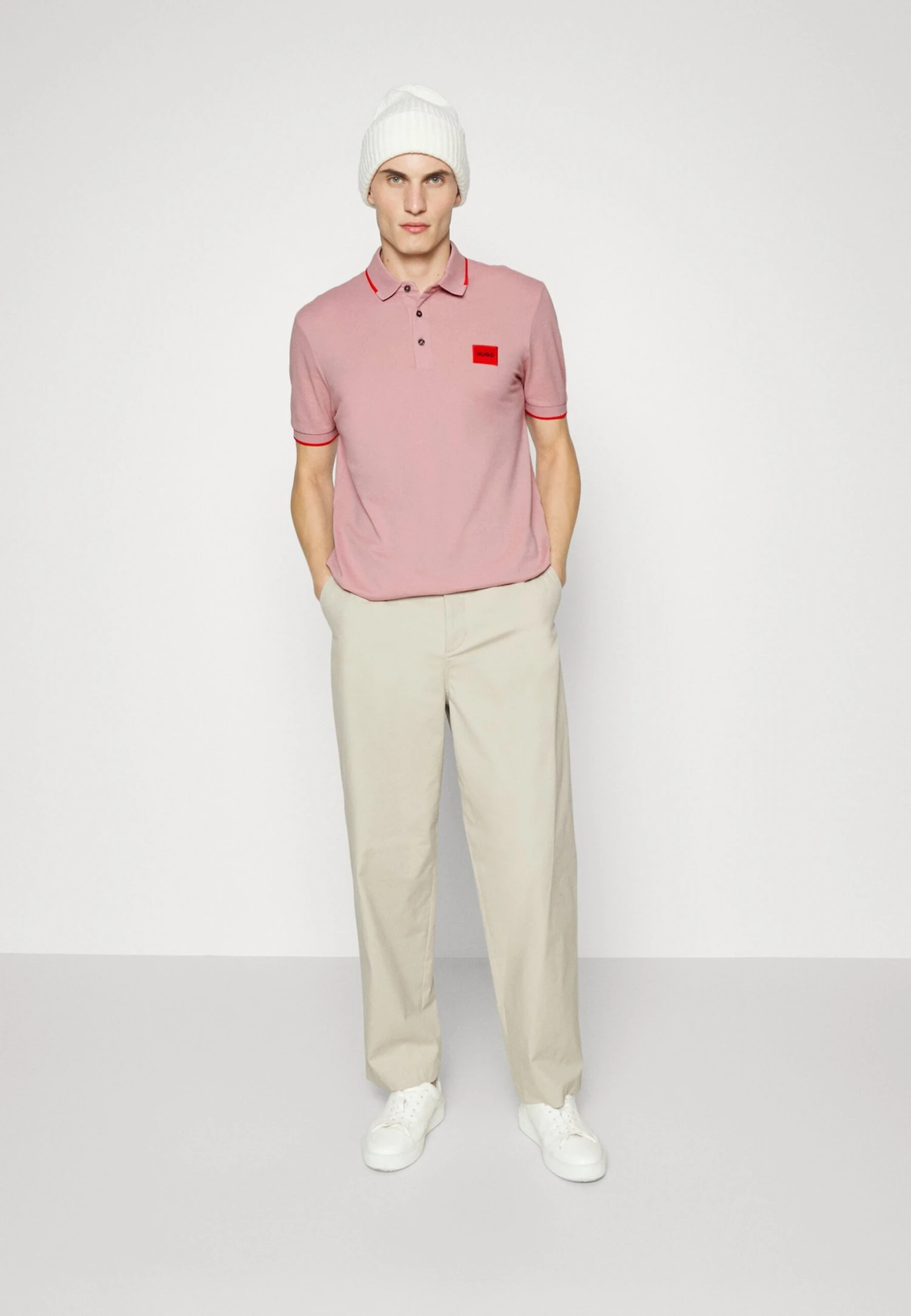 Hugo Deresino - Polo Shirt - Light Pastel Pink 4 Hugo Deresino - Polo Shirt - Light Pastel Pink - Image 2