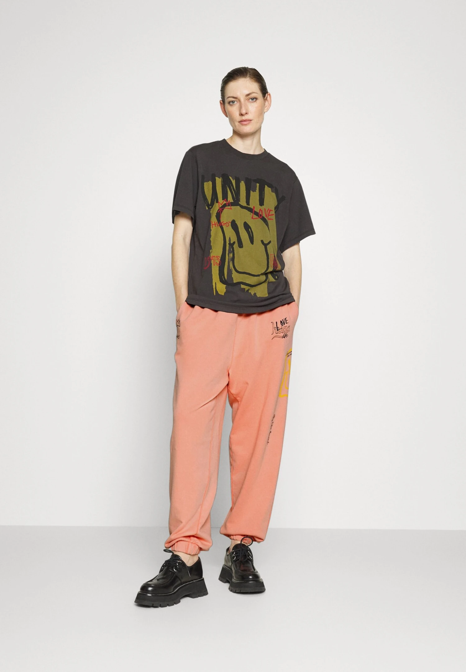 Hugo Nerida - Tracksuit Bottoms - Light/Pastel Orange 4 Hugo Nerida - Tracksuit Bottoms - Light/Pastel Orange - Image 2
