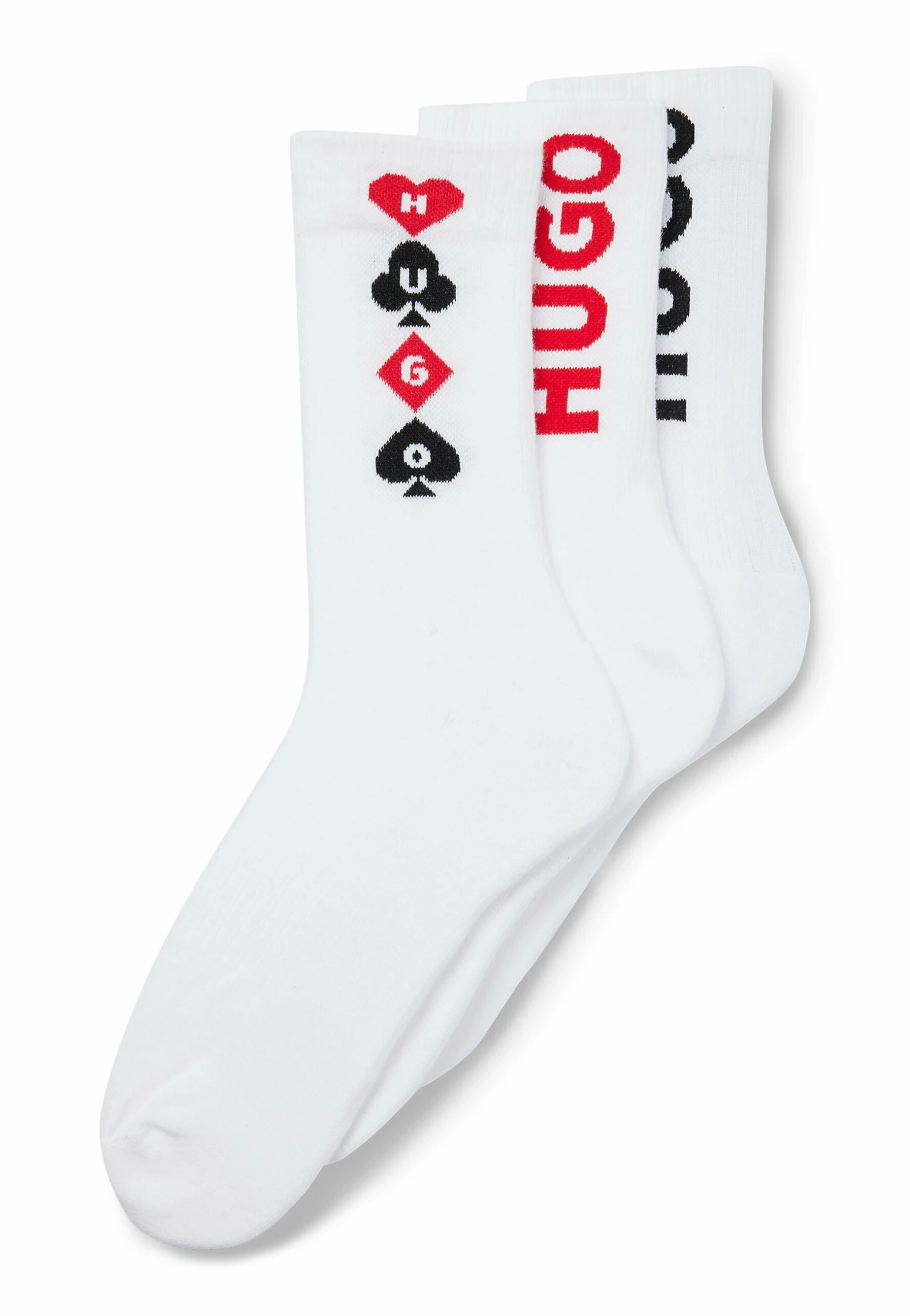 Hugo 3P Qs Cards Desgn Cc - Socks - White 3 Hugo 3P Qs Cards Desgn Cc - Socks - White
