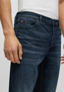 Hugo Straight Leg Jeans - Dark Blue Fifteen -Hugo b5fd374be9bb4cca90cb51c59af98794