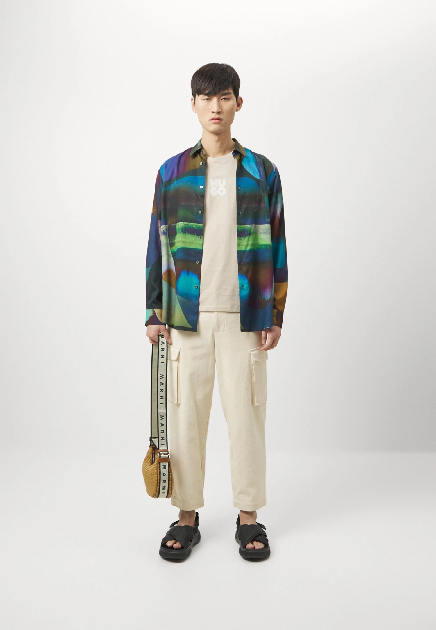 Hugo Decali - Print T-Shirt - Light Beige 4 Hugo Decali - Print T-Shirt - Light Beige - Image 2