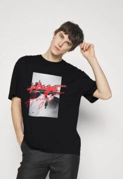 Hugo Dateboard - Print T-Shirt - Black
