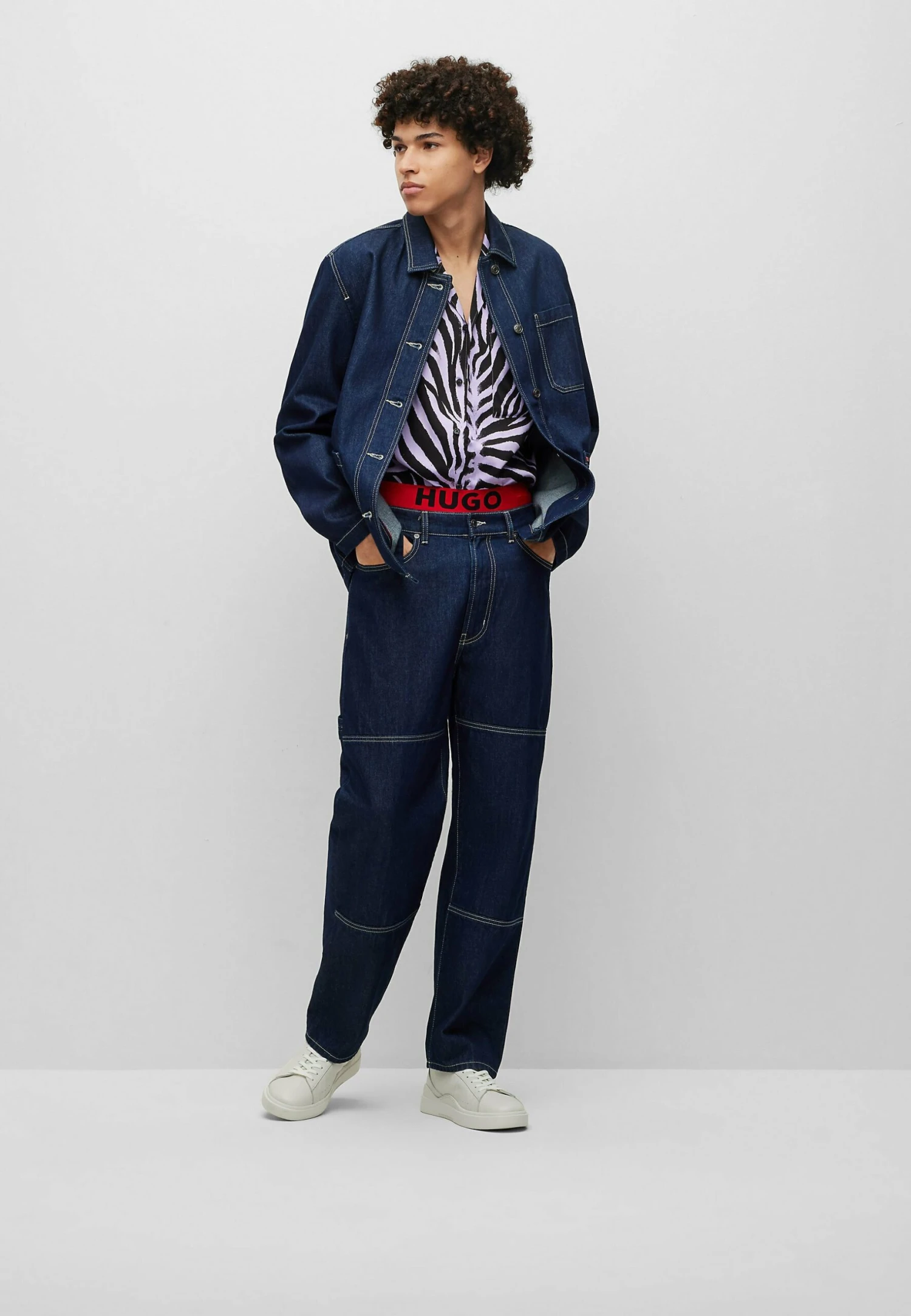 Hugo Relaxed Fit Jeans - Dark Blue One 4 Hugo Relaxed Fit Jeans - Dark Blue One - Image 2