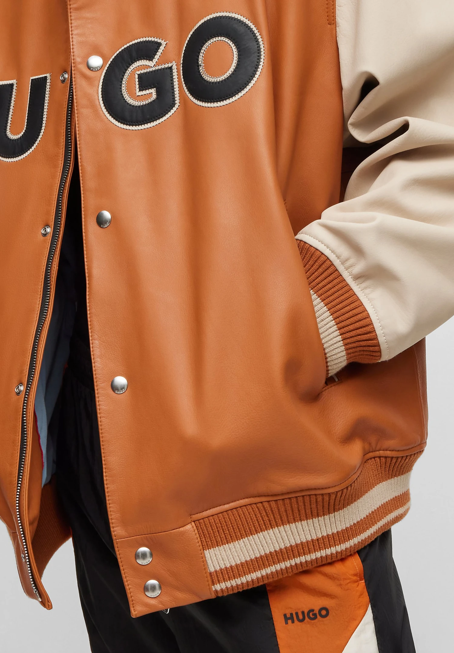 Hugo Luganos - Leather Jacket - Medium Orange 7 Hugo Luganos - Leather Jacket - Medium Orange - Image 5