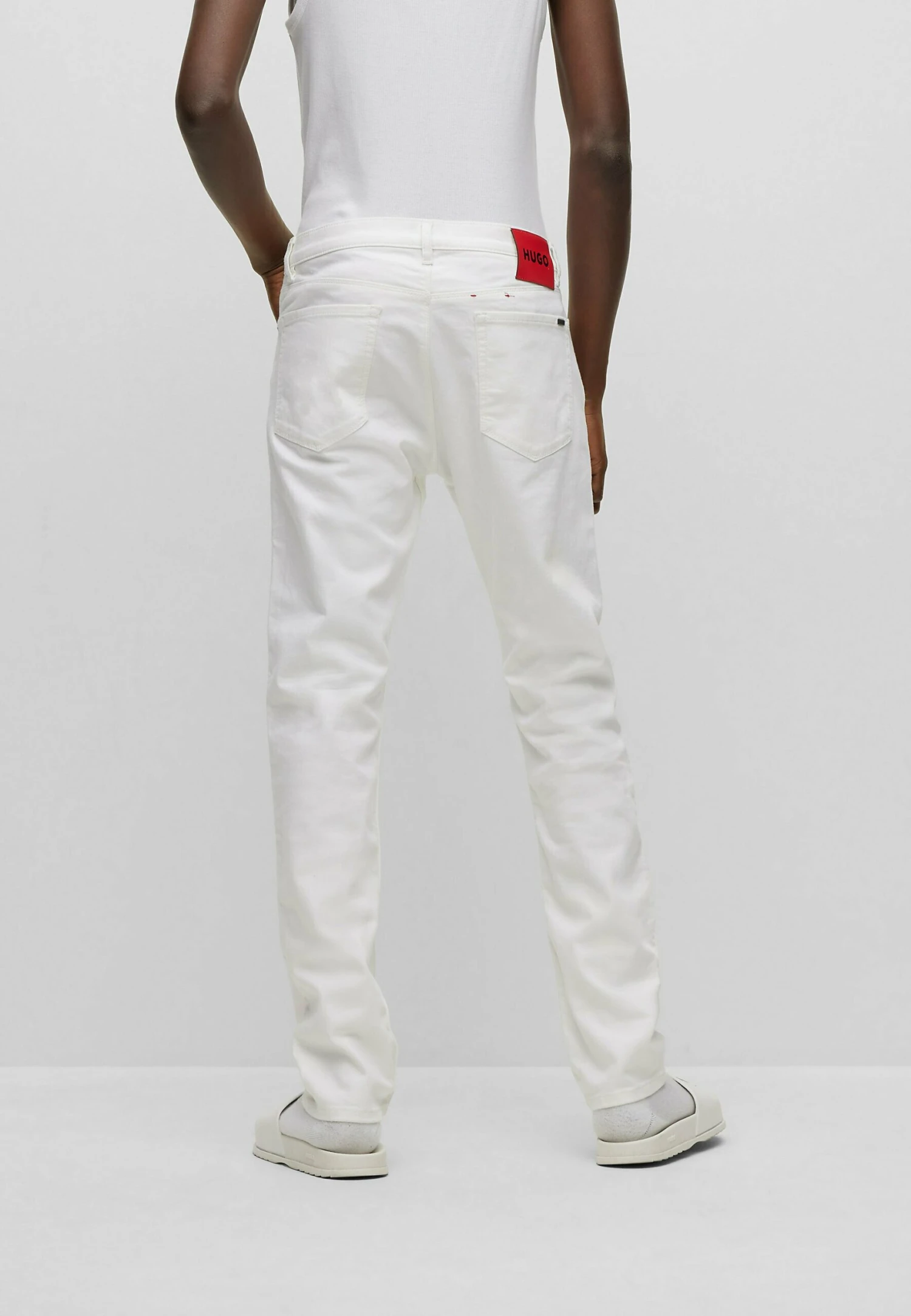 Hugo Straight Leg Jeans - White 5 Hugo Straight Leg Jeans - White - Image 3