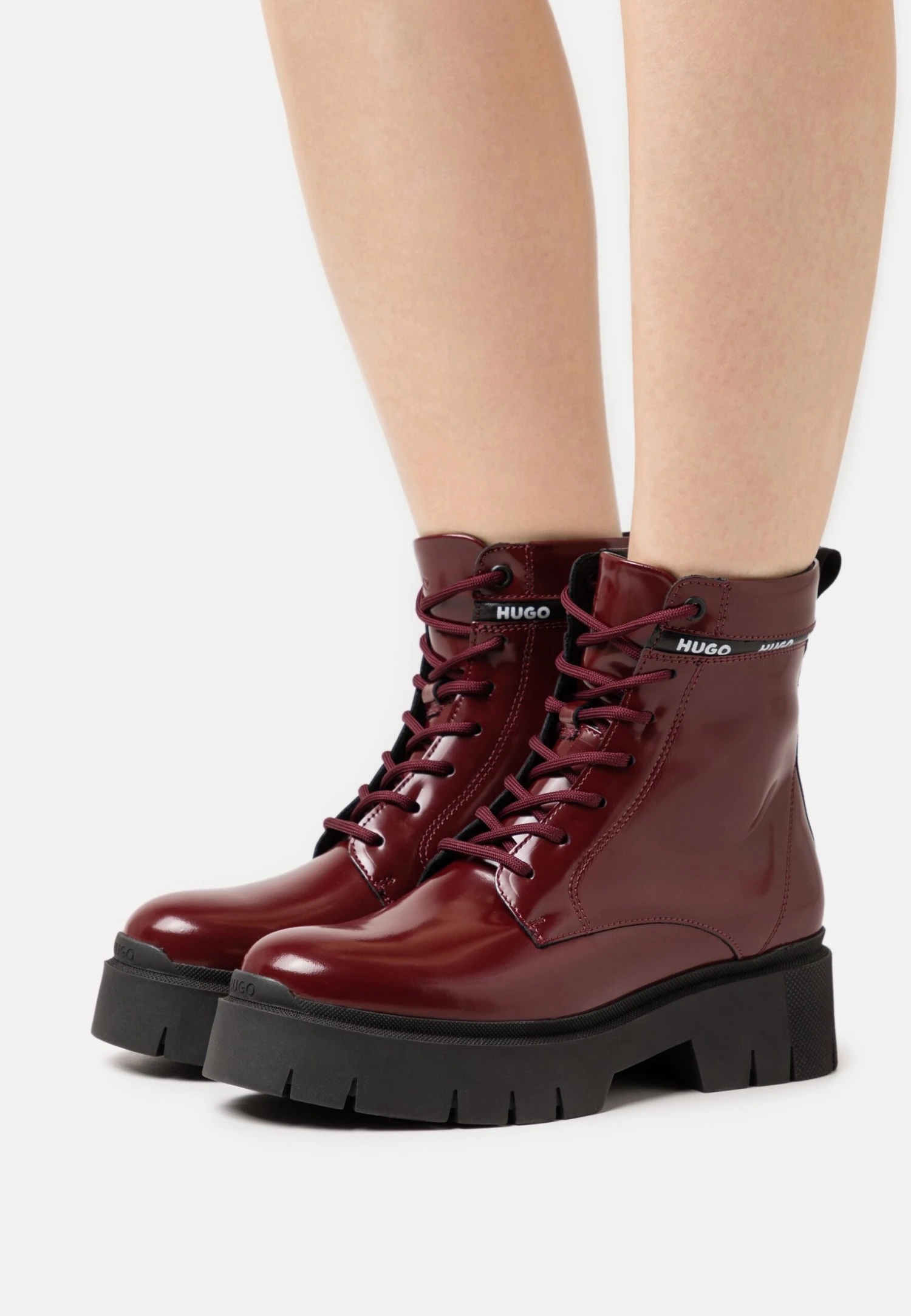 Hugo Kris Lace Bootie - Platform Ankle Boots - Dark Red 3 Hugo Kris Lace Bootie - Platform Ankle Boots - Dark Red