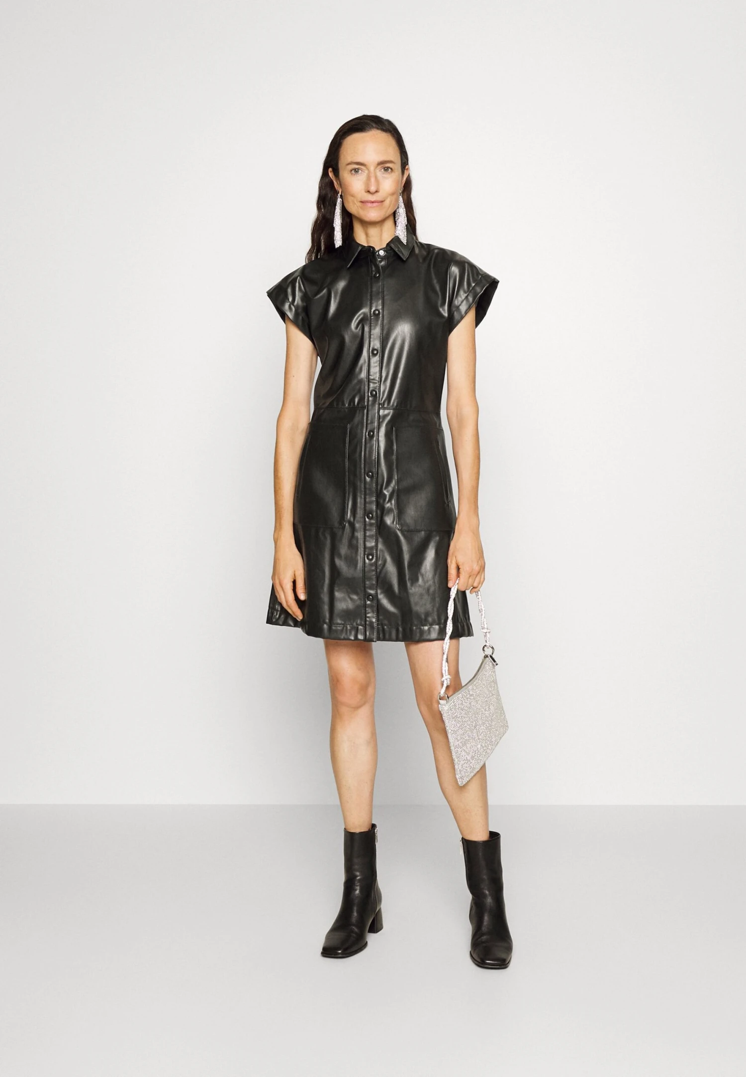 Hugo Kestia 1 - Shirt Dress - Black 4 Hugo Kestia 1 - Shirt Dress - Black - Image 2